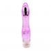 Вибратор гелевый ребристый Chisa Crystal Jellie, фиолетовый