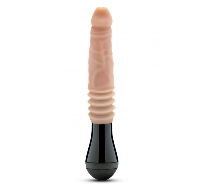 Вібратор Blush Dr Skin Dr Knight з ротацією та фрикціями, бежевий