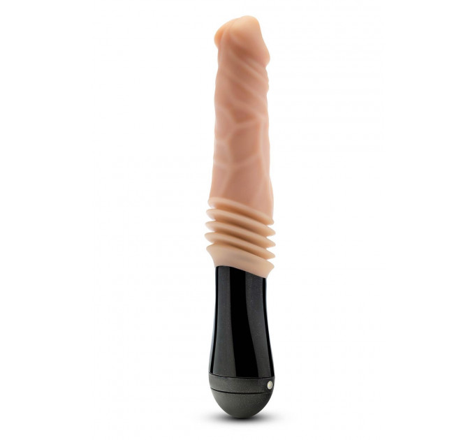 Вібратор Blush Dr Skin Dr Knight з ротацією та фрикціями, бежевий