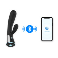 Вібратор-кролик Ohmibod Fuse KIIROO з інтерактивним підключенням, чорний