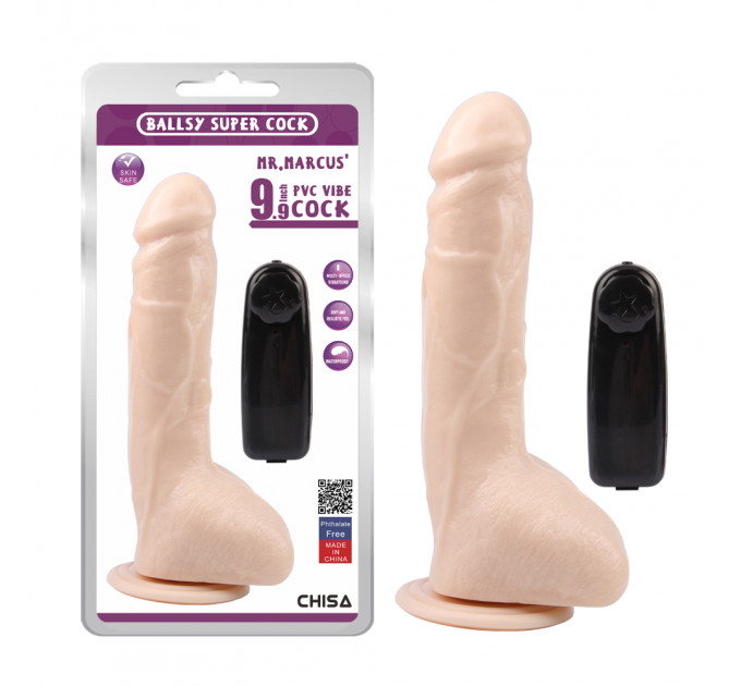 Вибратор на присоске Chisa MR.MARCUS' 9.9" Vibrating Dildo - Flesh