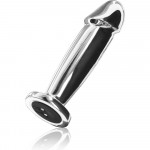 Вібраційний металевий анальний затор ToyJoy The Intruder Vibrating Plug, сріблястий