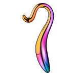 Вигнутий скляний фалоімітатор Dream Toys Glamour Glass, різнокольоровий