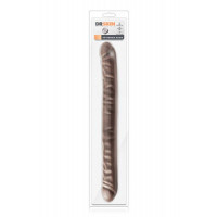 Подвійний фалоімітатор DR SKIN 18inch CHOCOLATE