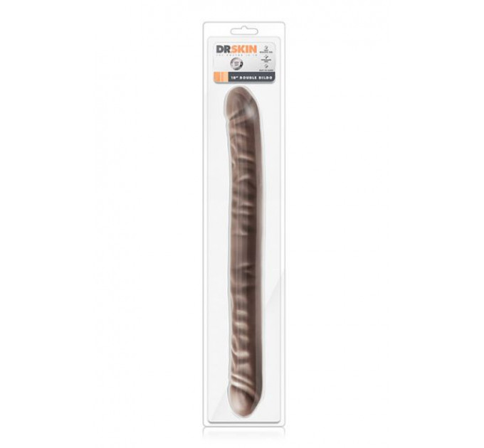 Двойной фаллоимитатор DR SKIN 18INCH CHOCOLATE