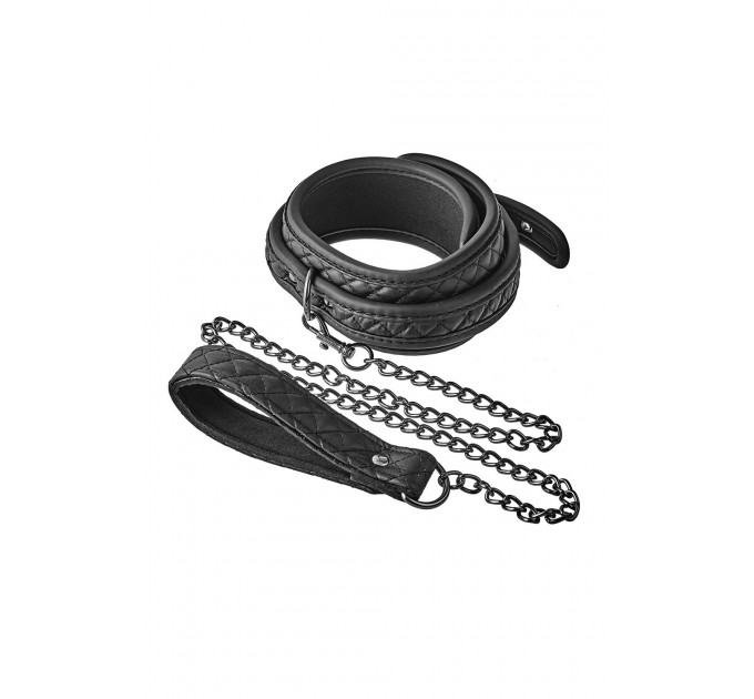 Ошейник с поводком Dream Toys BLAZE COLLAR LEASH DIAMOND BLACK