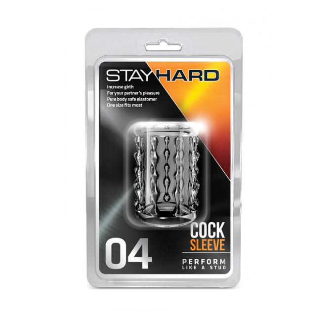 Насадка STAY HARD-COCK Sleeve 04, CLEAR