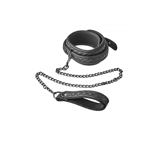 Ошейник с поводком Dream Toys BLAZE COLLAR LEASH DIAMOND BLACK