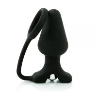 Анальна пробка з кільцем Black Silicone