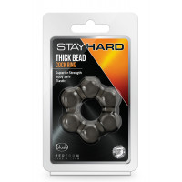 T331506 ерекційне кільце STAY HARD THICK BEAD COCK RING BLACK