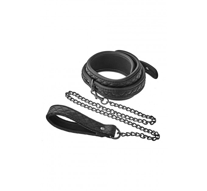 Ошейник с поводком Dream Toys BLAZE COLLAR LEASH DIAMOND BLACK