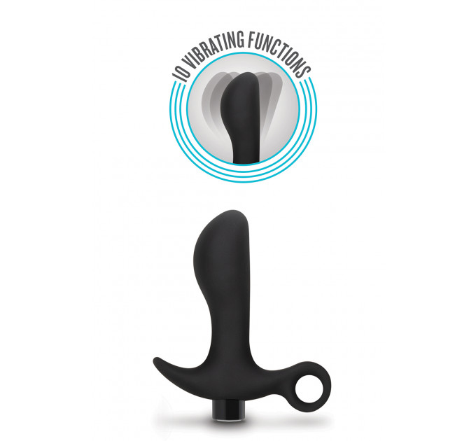 Анальная пробка Blush Anal Adventures Platinum Silicone Vibrating Pros