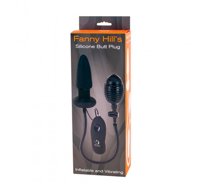 Надувная анальная пробка Seven Creations Fanny Hill Inflatable Buttplug Black