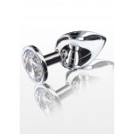 Анальна пробка металева Toy Joy Starlight Booty Jewel з білим кристалом, Large