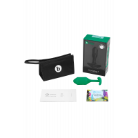 Анальная пробка со смещенным центром тяжести B-Vibe Snug Plug 2, силиконовая, зеленая