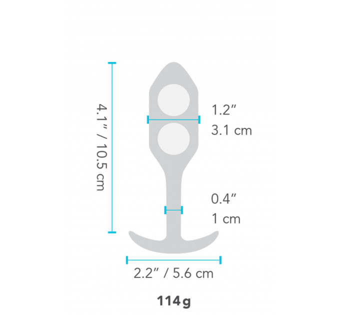 Анальная пробка со смещенным центром тяжести B-Vibe Snug Plug 2, силиконовая, зеленая