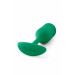 Анальная пробка со смещенным центром тяжести B-Vibe Snug Plug 2, силиконовая, зеленая