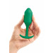 Анальная пробка со смещенным центром тяжести B-Vibe Snug Plug 2, силиконовая, зеленая