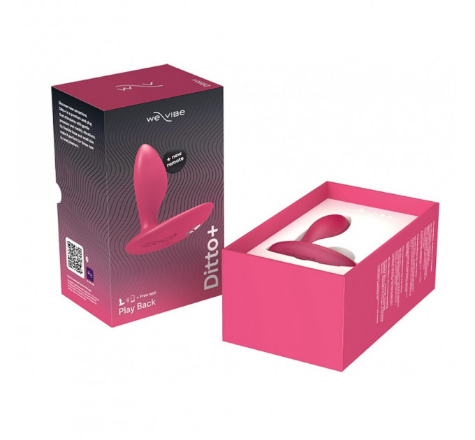 Анальная пробка з вибрацией We-Vibe Ditto+ Cosmic Pink с пультом и управлением с телефона