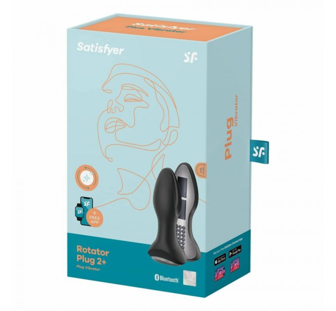 Анальна смарт-пробка із ротацією Satisfyer Rotator Plug 2+, чорний
