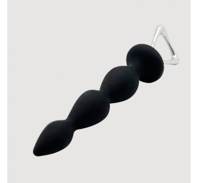 Анальна силіконова ялинка Adrien Lastic Arrow з металевим утримувачем, чорна
