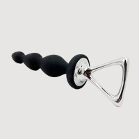 Анальная силиконовая елочка Adrien Lastic Arrow с металлическим держателем, черная