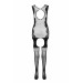 Бодистокинг с открытым доступом и узором по бокам BS082 black