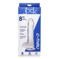 Фаллоимитатор реалистичный на присоске Jock C-Thru прозрачный, 21 см