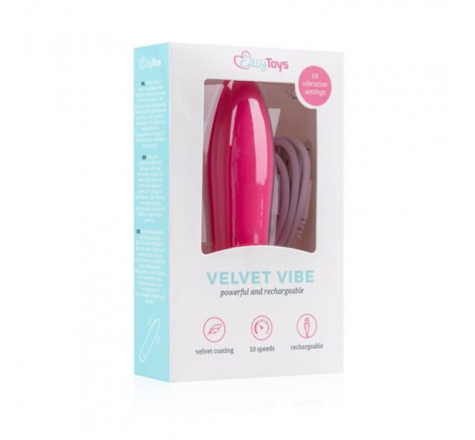 Мини-вибратор Easytoys розовый Velvet Vibe - Pink