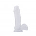 Фаллоимитатор с яичками Chisa Hi-Rubber Inch Dildo на присоске, прозрачный