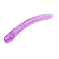 Фаллоимитатор двухсторонний фиолетовый Chisa Hi-Rubber 46 см *4,7 см