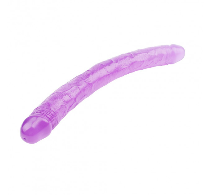 Фаллоимитатор двухсторонний фиолетовый Chisa Hi-Rubber 46 см *4,7 см