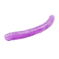 Фаллоимитатор двухсторонний фиолетовый Chisa Hi-Rubber 46 см *4,7 см