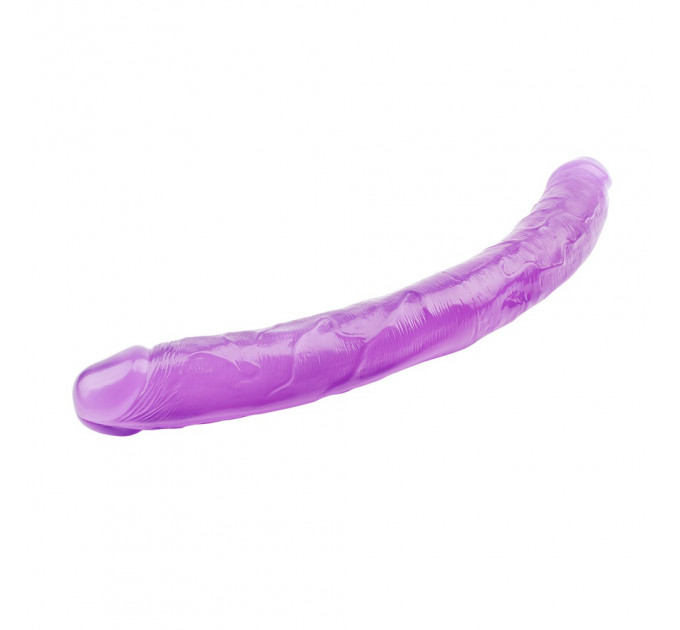 Фаллоимитатор двухсторонний фиолетовый Chisa Hi-Rubber 46 см *4,7 см