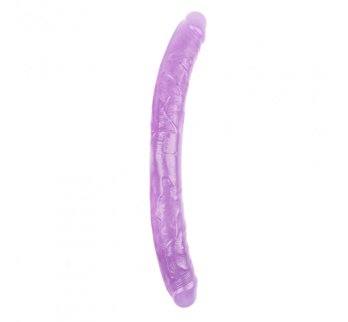 Фаллоимитатор двухсторонний фиолетовый Chisa Hi-Rubber 46 см *4,7 см