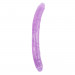 Фаллоимитатор двухсторонний фиолетовый Chisa Hi-Rubber 46 см *4,7 см