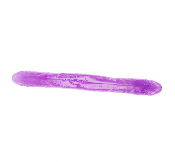 Фаллоимитатор двухсторонний фиолетовый Chisa Hi-Rubber 46 см *4,7 см