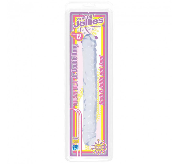 Фаллоимитатор двойной 12-дюймовий Crystal Jellies