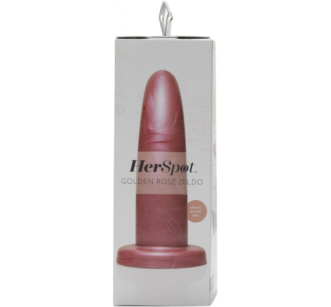 Фаллоимитатор с изогнутым стержнем FleshLight HerSpot розовое золото, Medium