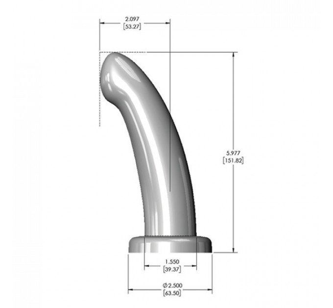 Фаллоимитатор с изогнутым стержнем FleshLight HerSpot розовое золото, Medium