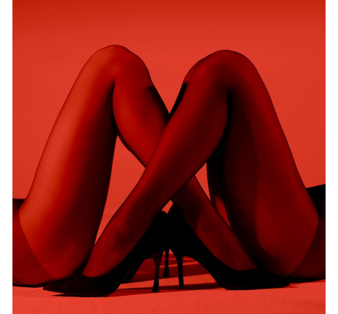 Колготки с открытым доступом и надписью «FUCK ME» Upko Crotchless Tights, черный