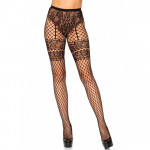 Колготки в сеточку с кружевом Leg Avenue Leg Avenue черного цвета, O/S