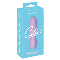 Міні-вібратор з рельєфом Cuties 3, фіолетовий, 10.8 х 2.8 см