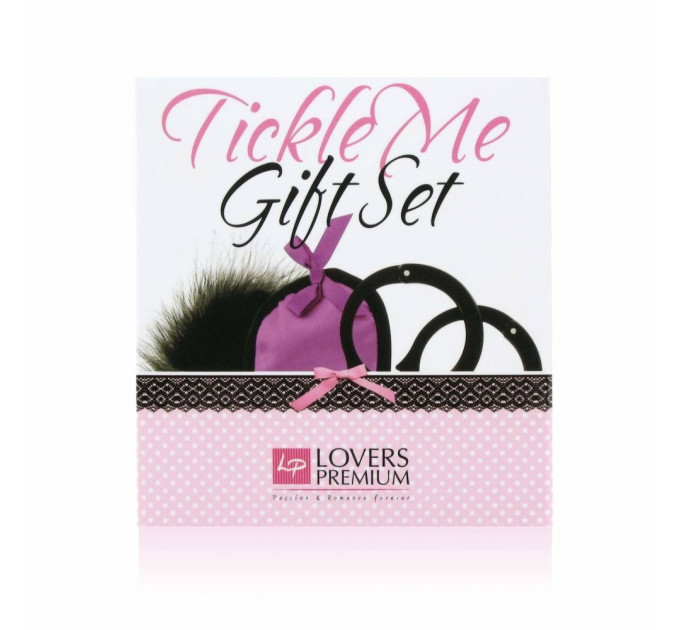 Набор фиолетовый Маска на глаза, Наручники, Перышко LOVERSPREMIUM-TEASE ME GIFT SET PURPLE