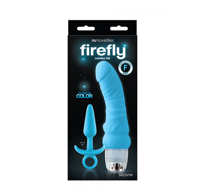 Набор Вибратор и Анальная пробка FIREFLY COMBO KIT BLUE