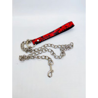 Оейник с поводком Collar black/red with leash