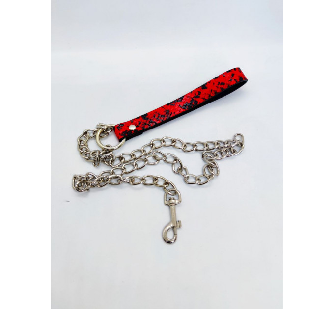 Оейник с поводком Collar black/red with leash