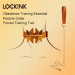 Ошейник с поводком на металлической цепочке Lockink, коричневый