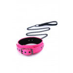 Ошейник с поводком NS Novelties ELECTRA COLLAR & LEASH PINK