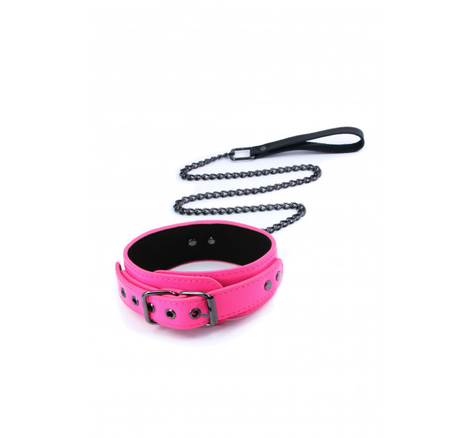 Ошейник с поводком NS Novelties ELECTRA COLLAR & LEASH PINK